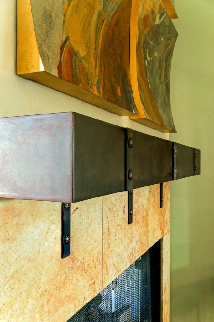 Mantle side angle view